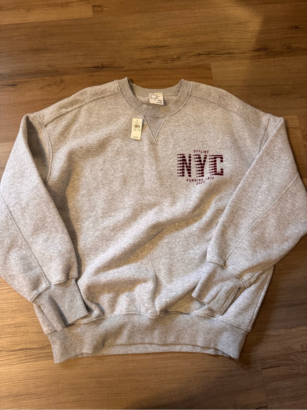 NWT OFFLINE By Aerie Cloud Fleece Oversized Crewneck Sweatshirt
